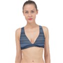 Faded Denim Blue Grey Ombre Classic Banded Bikini Top View1