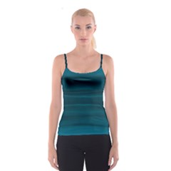 Teal Blue Ombre Spaghetti Strap Top by SpinnyChairDesigns