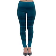 Teal Blue Ombre Lightweight Velour Leggings by SpinnyChairDesigns