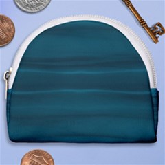 Teal Blue Ombre Horseshoe Style Canvas Pouch by SpinnyChairDesigns