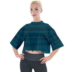 Teal Blue Ombre Mock Neck Tee by SpinnyChairDesigns