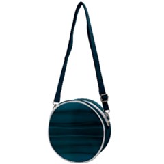 Teal Blue Ombre Crossbody Circle Bag by SpinnyChairDesigns