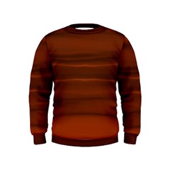 Cinnamon And Rust Ombre Kids  Sweatshirt by SpinnyChairDesigns