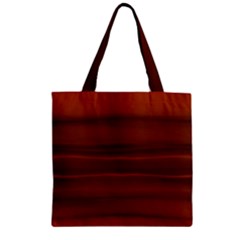 Cinnamon And Rust Ombre Zipper Grocery Tote Bag by SpinnyChairDesigns