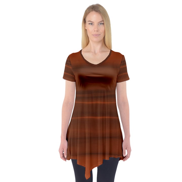 Cinnamon and Rust Ombre Short Sleeve Tunic 