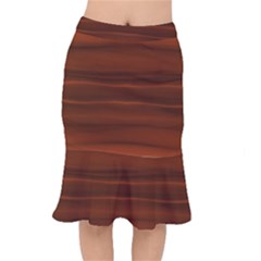 Cinnamon And Rust Ombre Short Mermaid Skirt by SpinnyChairDesigns