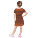 Cinnamon and Rust Ombre Kids  Short Sleeve Velvet Dress View2