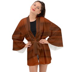 Cinnamon And Rust Ombre Long Sleeve Kimono by SpinnyChairDesigns