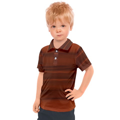 Cinnamon And Rust Ombre Kids  Polo Tee by SpinnyChairDesigns