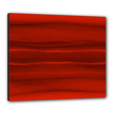 Scarlet Red Ombre Canvas 24  X 20  (stretched) by SpinnyChairDesigns