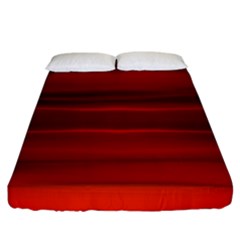 Scarlet Red Ombre Fitted Sheet (king Size) by SpinnyChairDesigns