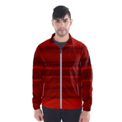 Scarlet Red Ombre Men s Windbreaker by SpinnyChairDesigns