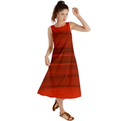 Scarlet Red Ombre Summer Maxi Dress by SpinnyChairDesigns