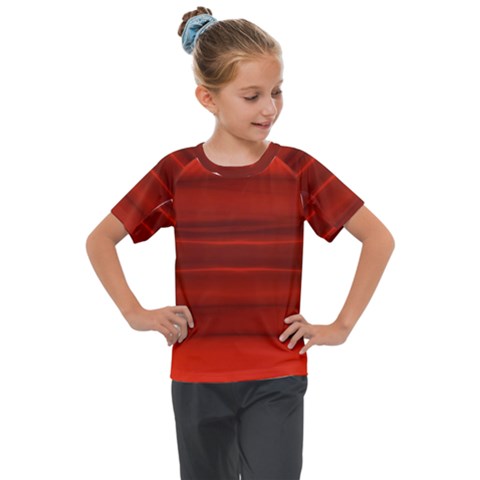 Scarlet Red Ombre Kids  Mesh Piece Tee by SpinnyChairDesigns