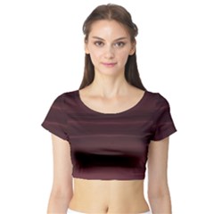 Burgundy Wine Ombre Short Sleeve Crop Top by SpinnyChairDesigns