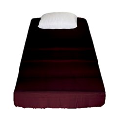 Burgundy Wine Ombre Fitted Sheet (single Size) by SpinnyChairDesigns