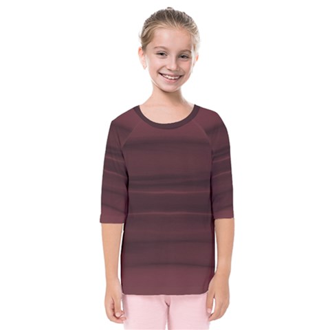 Burgundy Wine Ombre Kids  Quarter Sleeve Raglan Tee by SpinnyChairDesigns