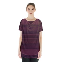 Burgundy Wine Ombre Skirt Hem Sports Top by SpinnyChairDesigns