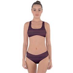 Burgundy Wine Ombre Criss Cross Bikini Set