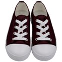 Burgundy Wine Ombre Kids  Low Top Canvas Sneakers View1