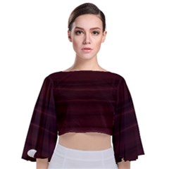 Burgundy Wine Ombre Tie Back Butterfly Sleeve Chiffon Top by SpinnyChairDesigns