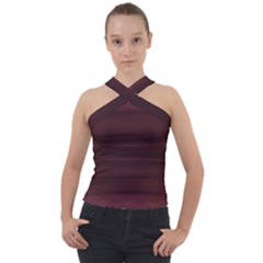 Burgundy Wine Ombre Cross Neck Velour Top by SpinnyChairDesigns