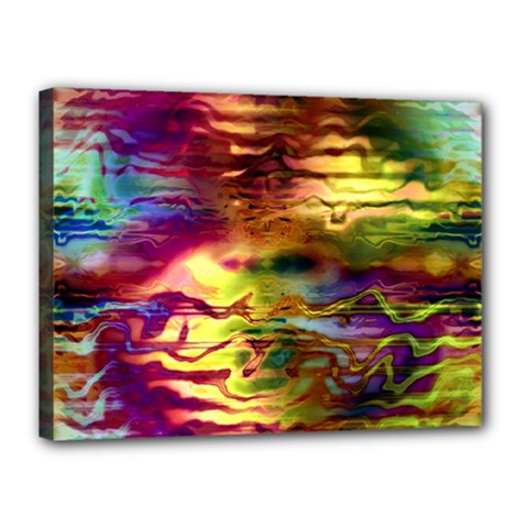 Electric Tie Dye Colors Canvas 16  X 12  (stretched) by SpinnyChairDesigns