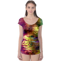 Electric Tie Dye Colors Boyleg Leotard  by SpinnyChairDesigns