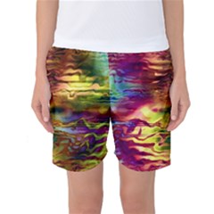 Electric Tie Dye Colors Women s Basketball Shorts by SpinnyChairDesigns