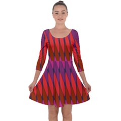 Zappwaits Raute 2 Quarter Sleeve Skater Dress by zappwaits