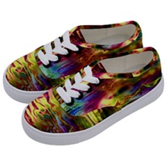 Electric Tie Dye Colors Kids  Classic Low Top Sneakers by SpinnyChairDesigns