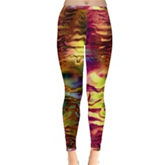 Electric Tie Dye Colors Inside Out Leggings by SpinnyChairDesigns