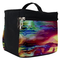 Electric Tie Dye Colors Make Up Travel Bag (small) by SpinnyChairDesigns