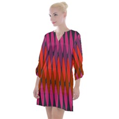 Zappwaits Raute 2 Open Neck Shift Dress by zappwaits