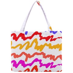 Multicolored Scribble Abstract Pattern Mini Tote Bag by dflcprintsclothing