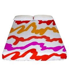 Multicolored Scribble Abstract Pattern Fitted Sheet (california King Size) by dflcprintsclothing