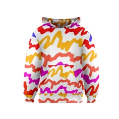 Multicolored Scribble Abstract Pattern Kids  Pullover Hoodie by dflcprintsclothing