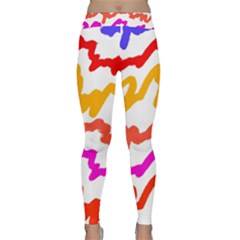 Multicolored Scribble Abstract Pattern Classic Yoga Leggings by dflcprintsclothing