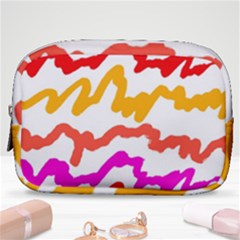 Multicolored Scribble Abstract Pattern Make Up Pouch (small) by dflcprintsclothing