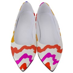 Multicolored Scribble Abstract Pattern Women s Low Heels by dflcprintsclothing