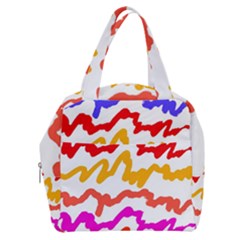 Multicolored Scribble Abstract Pattern Boxy Hand Bag by dflcprintsclothing