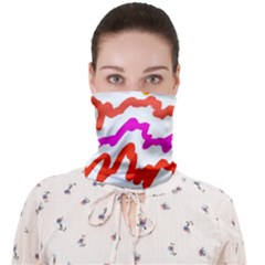 Multicolored Scribble Abstract Pattern Face Covering Bandana (adult) by dflcprintsclothing