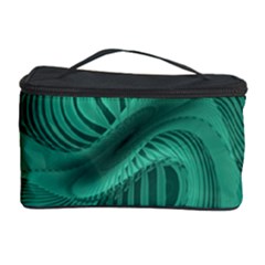 Biscay Green Swirls Cosmetic Storage by SpinnyChairDesigns