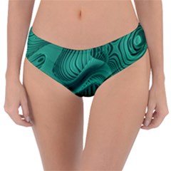 Biscay Green Swirls Reversible Classic Bikini Bottoms by SpinnyChairDesigns