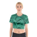 Biscay Green Swirls Cotton Crop Top View1