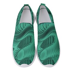 Biscay Green Swirls Women s Slip On Sneakers by SpinnyChairDesigns