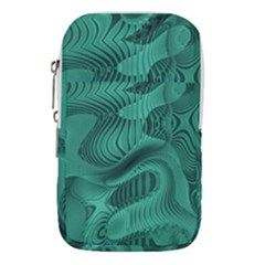 Biscay Green Swirls Waist Pouch (small) by SpinnyChairDesigns