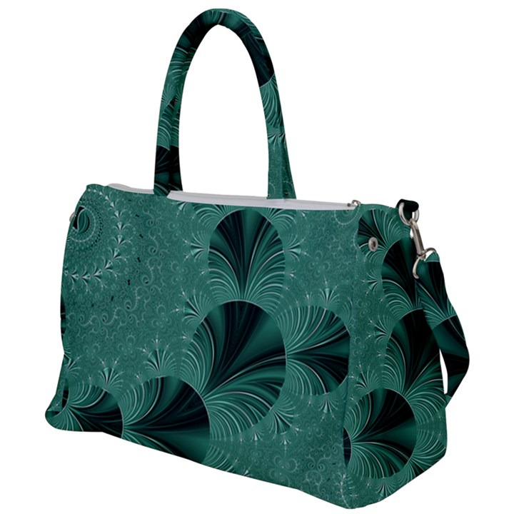 Biscay Green Black Spirals Duffel Travel Bag