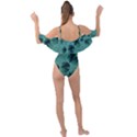 Biscay Green Black Spirals Drape Piece Swimsuit View2