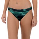 Biscay Green Black Swirls Band Bikini Bottom View1